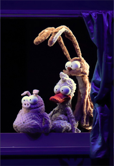 marionnettes Cochon, Canard et Lapin